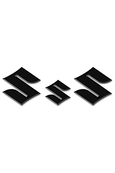 Redline Grafik Suzuki 3D SİYAH Logo 3 Adet