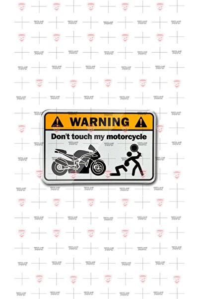Redline Grafik Don't Touch My Motorcycle 3D Damla Sticker