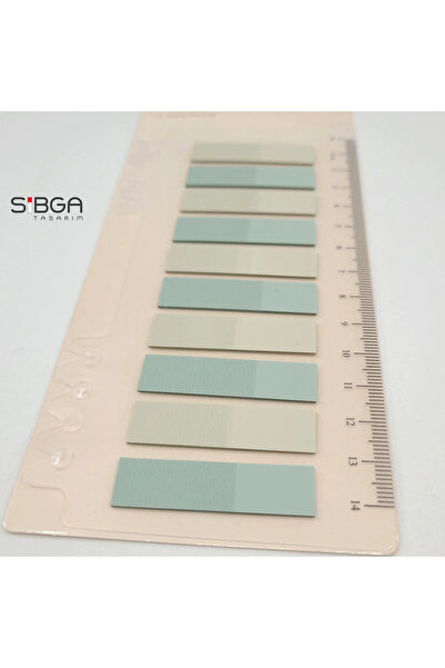 sibga tasarım Transparent Colored Post-It Note Paper - 200 Sheets Bookmark Sticker