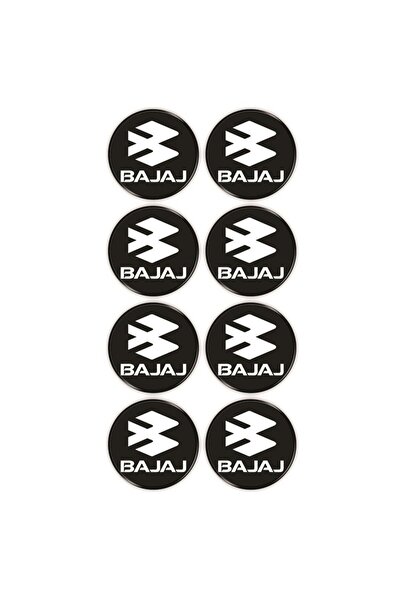 Redline Grafik Bajaj Logo 8'li Koruma Takozu 3D Sticker Etiket Siyah Beyaz