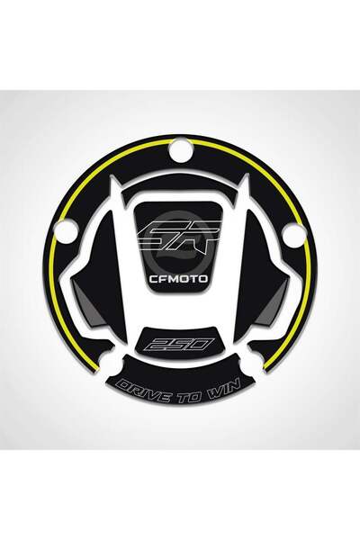 Redline Grafik CF Motor 250 sr Siyah Neon Sarı Depo Kapak Pad Sticker