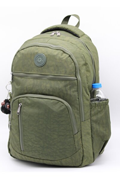 Bevitton Khaki Color 1700 Model Waterproof Schoolbag - Multi-Compartment Casual Backpack