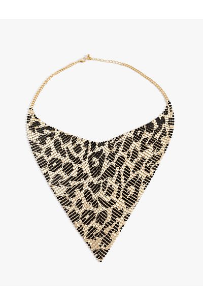 Koton Leopard Patterned Chain Necklace