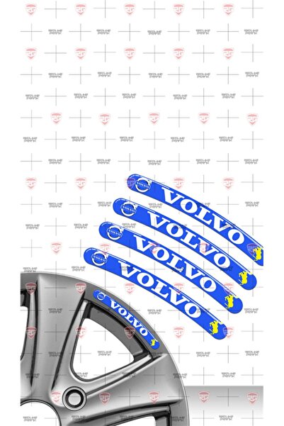 Redline Grafik Volvo 16 Adet 3D Damla Jant Şeridi