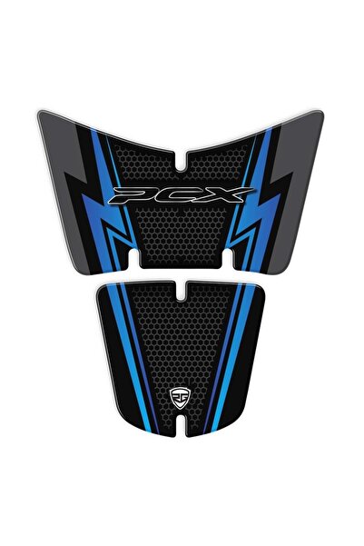 Redline Grafik Pcx 2014-2017 Tank Pad Siyah-Mavi tasarım