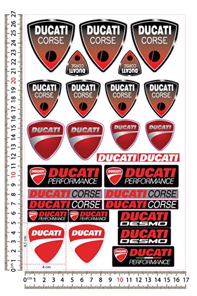 Redline Grafik DUCATI CORSE Özel Sticker Set