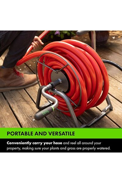 Yard Butler Rust Resistance Powder Coated Steel Construction Hose Reel