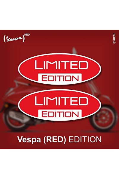 Redline Grafik Limited Edition Vespa Red Serisi 3D Sticker
