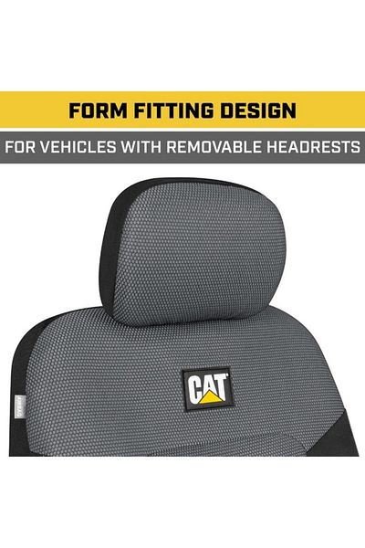 Cat Universal Fit Hexagon Design Mesh Flex Car Front Seat Cover
