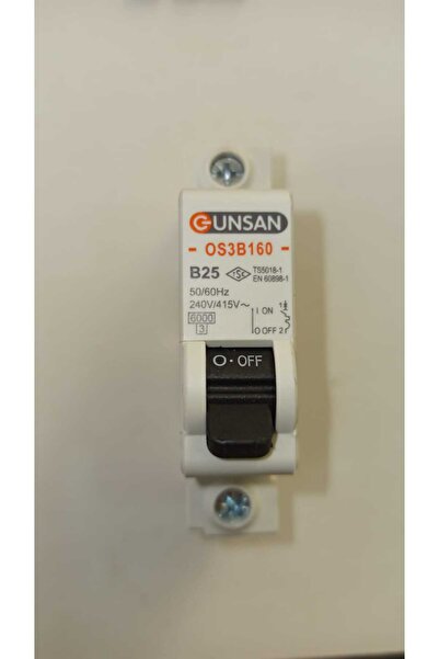 Valta günsan 25 amper  sigorta - tekli otomat 1x25