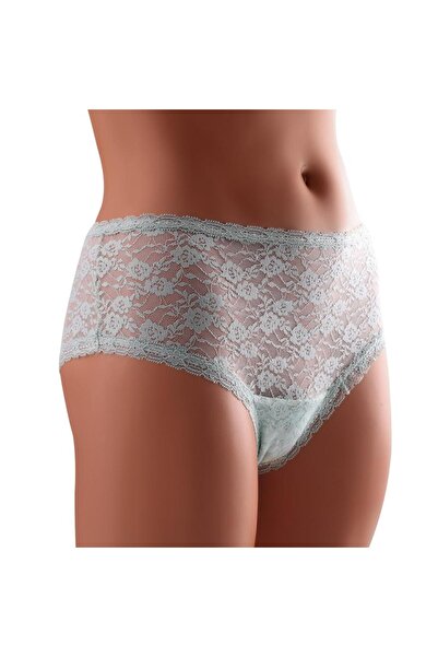 FOURSOLOS 2 Pack Lace Cotton Women's Panties, Water Green