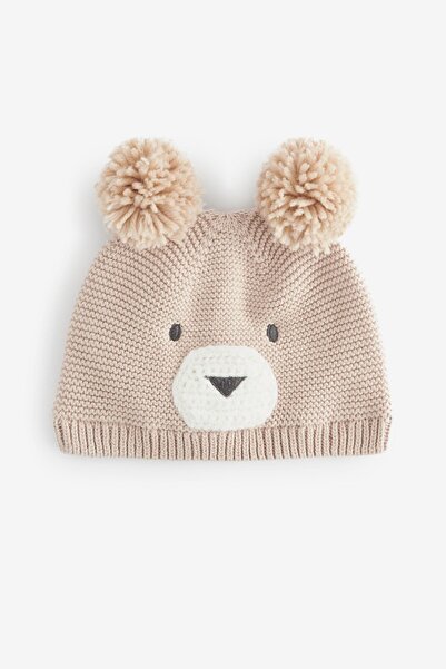 Next Baby %100 Organik Pamuk Unisex Tekli Yenidoğan Bebek Şapka ALYK86252