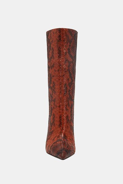 Katy Perry The Revival Women's Red Multi Snake Pattern Heeled Boots