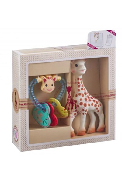 Sophie La Girafe Sophiesticated Diş Kaşıyıcı ve Çıngıraklı Yenidoğan Hediye Seti