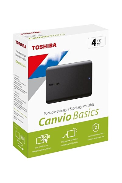 Toshiba Canvio Basics HDTB440EK3CA 4 TB 2.5" USB 3.0 Taşınabilir HDD - Siyah