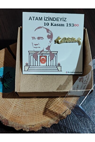 Butenin Atölyesi 29 Ekim, Mezuniyet, Karne Hediyesi, 10 Adet,gold Renk Atatür...