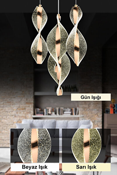 İstanbul Avize İstanbul Avize Mars 4'lü Gold Kumandalı 3 Renk Led Lüx Modern Ledli Avize