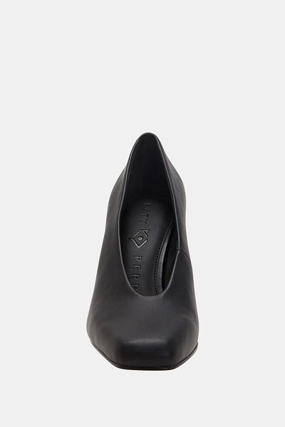 Katy Perry Pantofi cu toc sculptat negru pentru femei The Hollow Wedge Pump