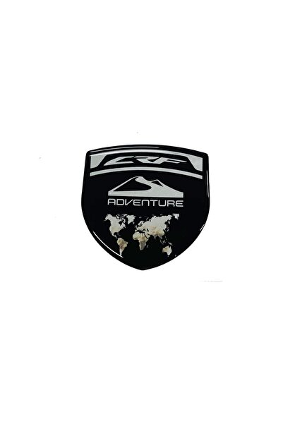 Redline Grafik Crf  Adventure 3D Gümüş Arma Sticker Redlinegrafik
