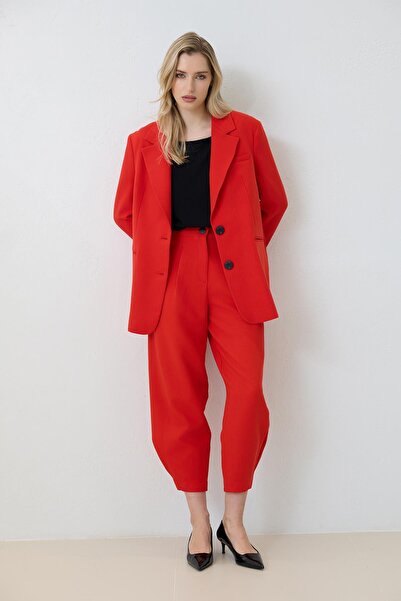 Setre Κόκκινο μπουφάν με ένα κουμπί και λεπτομέρεια τσέπης