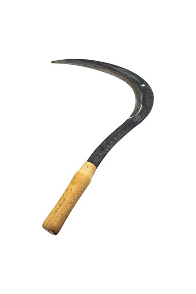 Titi Ergüven OR100-03 Dövme Çelik Ahşap Saplı Büyük Orak