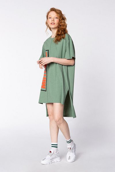 Vigoss Jeans Vigoss Sport Women's Printed Combed Cotton Dress Vs1223-03536