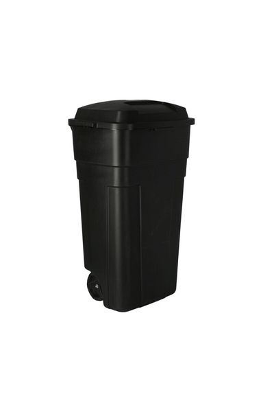 RUBBERMAID Big Trash Can with Wheels 34gal FG28980BLA