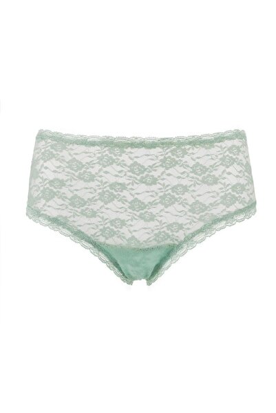 FOURSOLOS 2 Pack Lace Cotton Women's Panties, Water Green