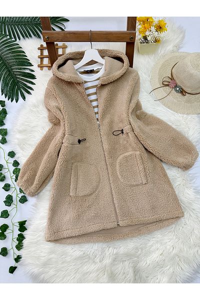 MODAQU Mink Plush - Hooded and Zippered, Elastic Waist