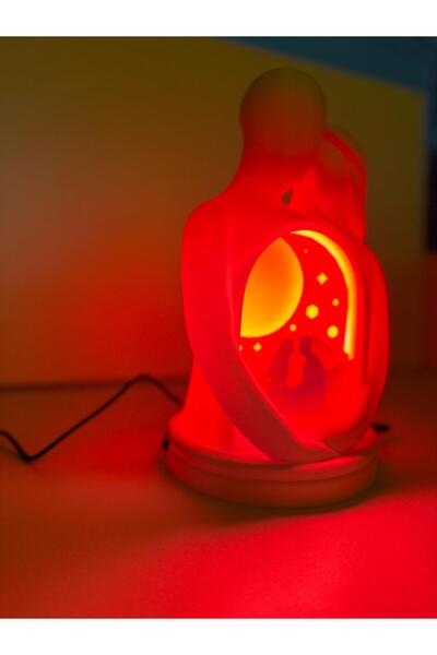 Hismet Farklı Renklerde Işıklı Sarı Biblo Gece Lambası