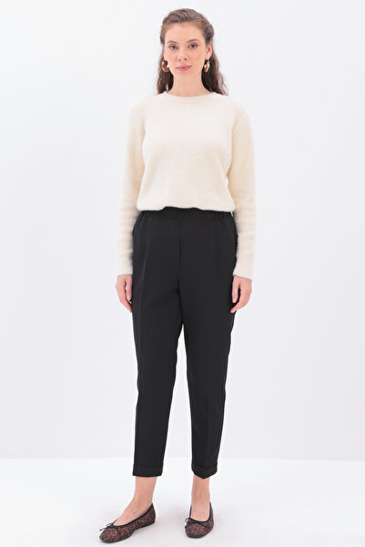 ALLDAY Black Pocket Elastic Waist Trousers