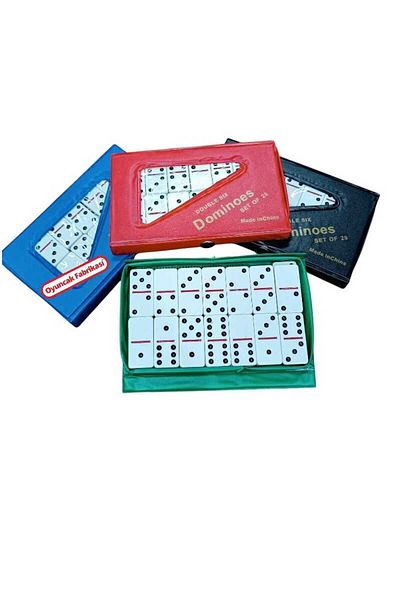Oyuncakfabrikasi Ceramic Bone Domino Stone Set with Medium Bag Stone Size 4x2cm
