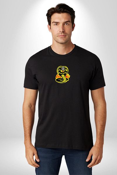 Angemiel Cobra Kai Karete - Kids Snake Logo Series Black Oversize T-Shirt