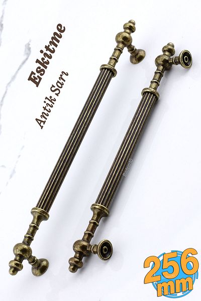 Badem10 Fate Antique Metal Galben Antic 256 Mm Mobilier Bucătărie Sertar Dulap Dulap Mâner Trage