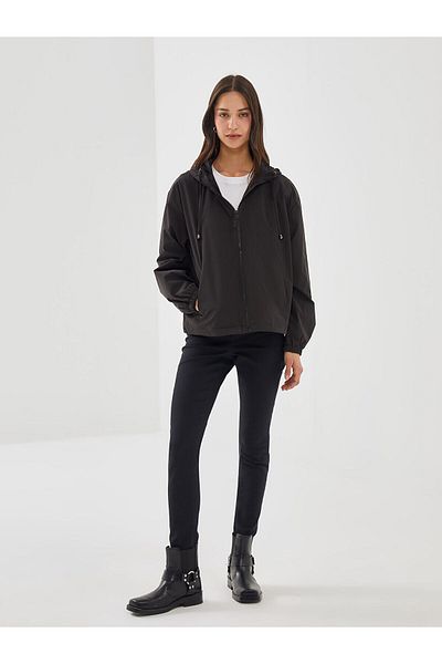 LC Waikiki Lw - Women's Hooded Plain Raincoat