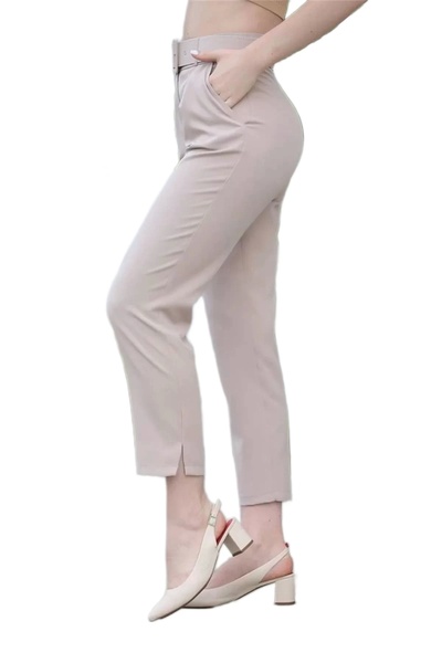 lodmela Belt And Pleat Detailed Fabric Trousers 1754 Mink