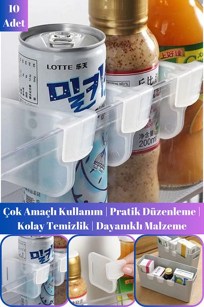 tafce 10 Multi-Purpose Refrigerator Organizer |   Refrigerator Shelf Separator