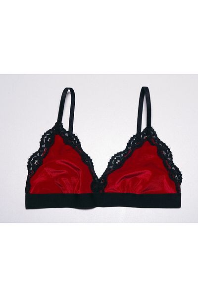 DEEP SECRET Christmas Red Velvet Bralet Ds200111br