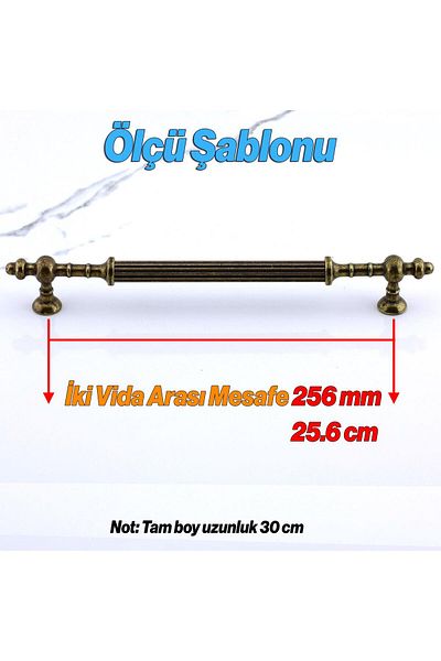 Badem10 Fate Antique Metal Galben Antic 256 Mm Mobilier Bucătărie Sertar Dulap Dulap Mâner Trage