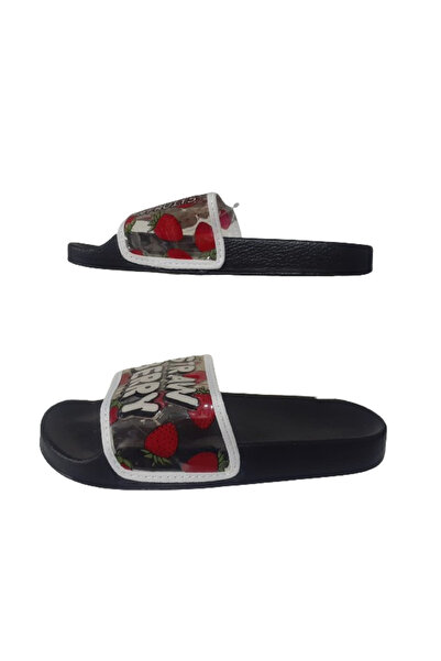 GEZER Черни, червени, ягодови, неплъзгащи се, стилни дамски чехли за всеки ден - Gzerr087-031