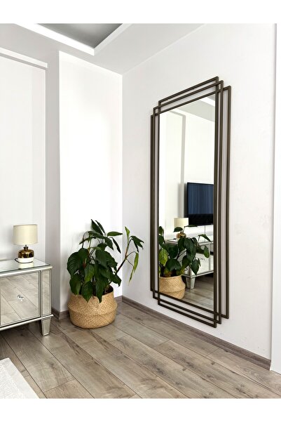 EFFE YAPI DEKOR Eskitme Metal 3 Çerçeveli 180x80 Cm Dekoratif Ayna