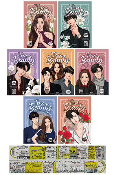 Destek Yayınları True Beauty 1-2-3-4-5-6-7. Ciltler Webtoon Seti + Mat. Öğret...