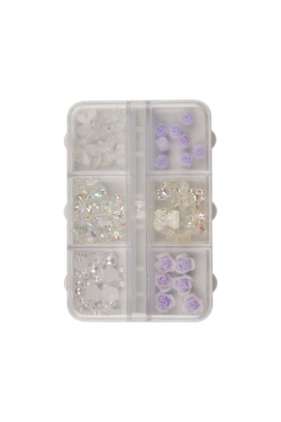 MOZIUR 3D Tırnak Süsleri Kurdele-Çiçek Tırnak Charm