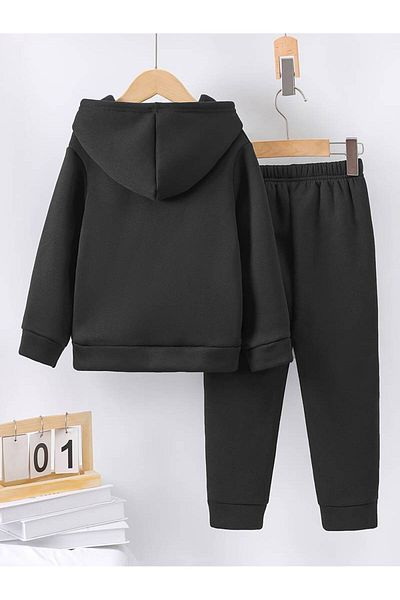 THEKONT California Handwritten Unisex Cotton Bottom Top Children's Tracksuit Set