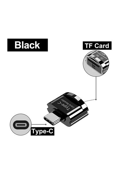 Choice قارئ بطاقات USB 3.0 Type C باللون الأسود لأجهزة Iphone وiOS13 وقارئ بطاقات ذاكرة Tf لهاتف Samsung Xiao
