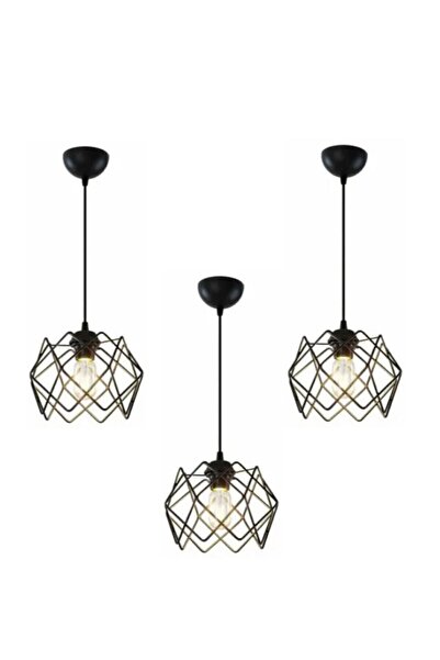 Trend Kitchen 3 Adet Silvano Camsız Avize One Salon,mutfak Sarkıt Avize