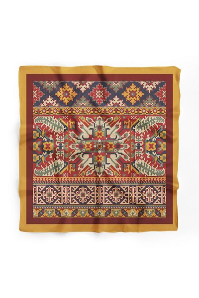 Modabutik 70x70 Ethnic Patterned Scarf Bandana - Dg2383_22