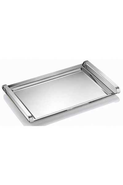 ÖzSa Home Tiamo Xlarge Premium - 18/10 Stainless Steel, Handled Presentation Tray, Engagement and Tea Serving