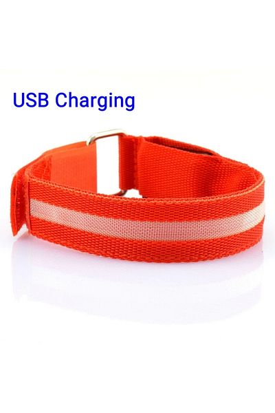 Choice Red Night Running Armband LED Light Outdoor Sports USB Rechargeable Safety Belt Arm Leg Warning Wris