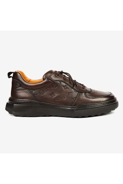 Greyder Men's Brown Genuine Leather Sneaker Shoes 4K1Ua17740-2394